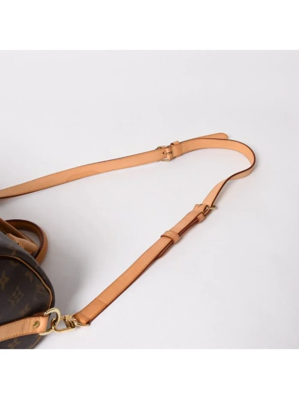 Louis Vuitton Monogram Speedy Bandouliere 30 Handbag Brown Gold